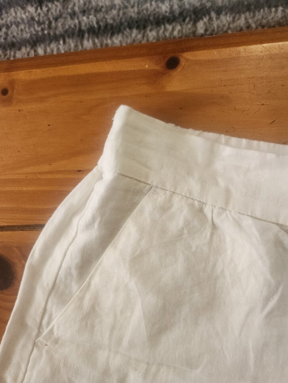 Daily/Ritual Linen Shorts White Size 10 - Picture 2 of 6